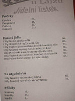 Tomas Lajza menu