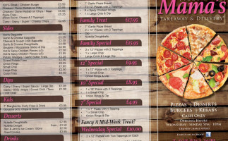Mama's Pizzeria menu