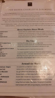 Queen Charlotte menu