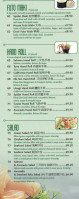 Takumi Sushi Noodle menu