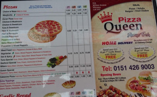 Pizza Queen menu