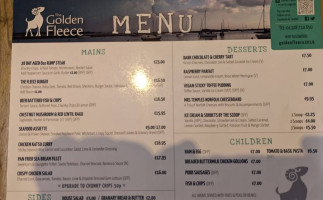 The Golden Fleece menu
