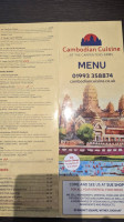 Cambodian Cuisine At The Carpenters Arms menu