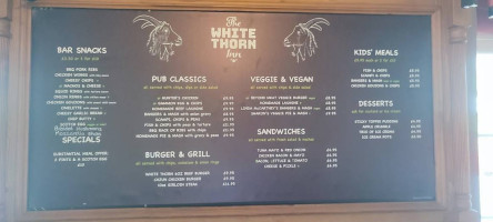 The White Thorn Inn menu
