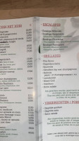 Azzuro menu