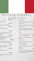 Devitas Pizzeria Cafe menu