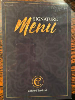 Concord Tandori menu