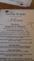 The Lime Tree Inn menu