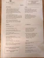 The Mitre menu