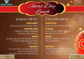 Kohi Noor menu