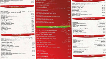 Wilsden Balti And Tandoori Takeaway menu