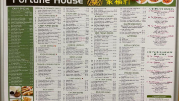 Fortune House Chinese Take Away menu