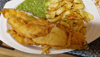Friday's Fish Chips inside