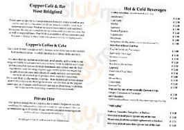 Copper menu