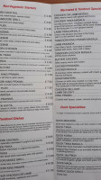The Raj Indian Bar And Restaurant menu