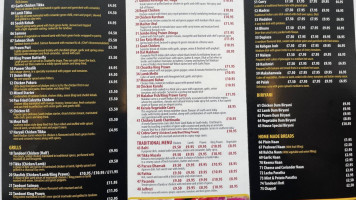 Calcutta 16 menu