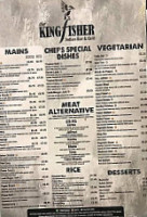 The Kingfisher Birmingham menu
