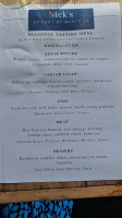 Nick's At Lake Of Menteith menu