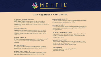 Mehfil Indian menu