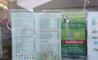 Fat Panda menu