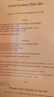 Westford Inn menu