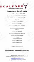 Scalford Country House menu