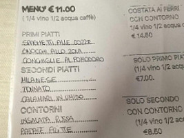 Pizzeria La Fontanina menu