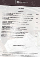 La Bergerie menu