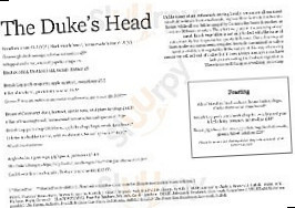 Duke's Head Somerleyton menu