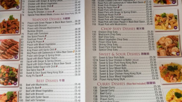 The Welcome Chinese menu