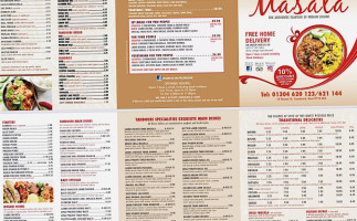 Chutney Masala Indian Takeaway menu