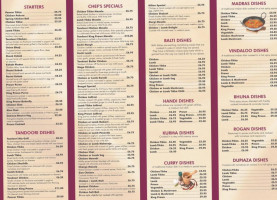 Hilton Indian Kebab menu