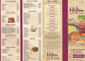 Hilton Indian Kebab menu