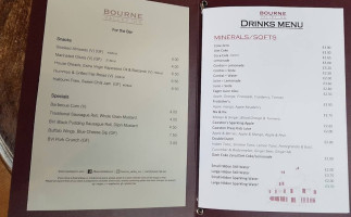 Bourne Valley Inn menu