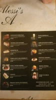 Alessi's menu