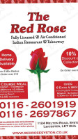The Red Rose menu