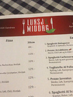 Lunsj Middag menu