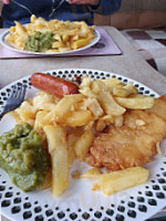 Black And White Fish And Chips Takeaway food