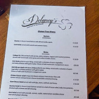 Delaney's Irish Pub menu