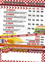 Papy's Burger menu
