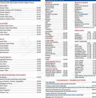 Bilash Balti House menu