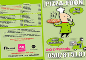 Pizza-foon menu