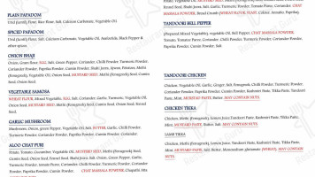 Rajputh menu