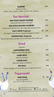 Tao Cairo menu