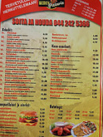 Kurun Pizzeria menu