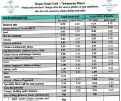 The Hope Chest Deli food