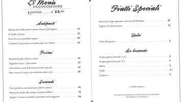 Da Frasca menu