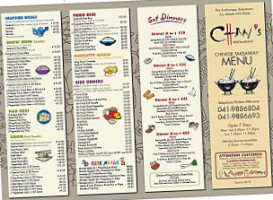 Chans Bettystown menu