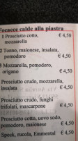 Snack Cinzia menu