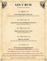 Crown Inn menu